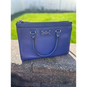 Kate Spade NYDurham Wellesley Top Handle Satchel Colbalt Blue Purse Leather